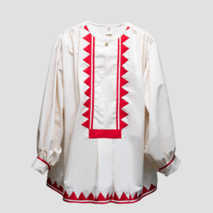 Camisa Blanco con Rojo